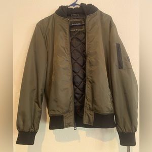 NWT Guess zip-up Jacket Small Olive Colored